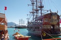 Sailboats in the harbour of Alanya