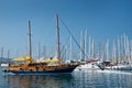 Sailboats in the harbour of Bodrum Royalty Free Stock Photo