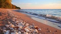 sailboats lake michigan coast Royalty Free Stock Photo