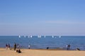 Sailboats on Lake Michigan  706575 Royalty Free Stock Photo