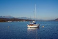 Sailboats on the lake Woerther Royalty Free Stock Photo