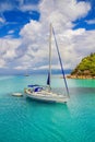 Sailboats at Lakka Bay, Paxos, Greece