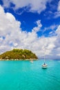 Sailboats at Lakka Bay, Paxos, Greece