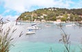 Landscape of Lakka village Paxos island Greece