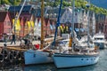 Sailboats lying at the quay