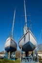 Sailboats in maintenance