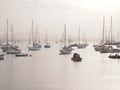 Sailboats moored in Mindelo harbour, Sao Vicente island Cape Verde