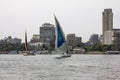 Sailboats on the Nile in Cairo in Egypt Royalty Free Stock Photo