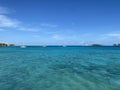 Sailboats on an ocean bay