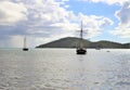 Boats on the ocean in St. Thomas, US Virgin Islands Royalty Free Stock Photo