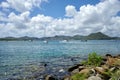 Sailboats Offshore in the Caribbean