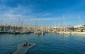 Sailboats in Port Vell Barcelona