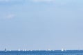 Sailboats on the Raritan Bay in New Jersey