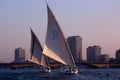 Sailboats on the River Nile. Royalty Free Stock Photo