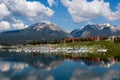 Sailboats sit at the Dillion Yacht club with Buffalo mountain in the background