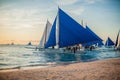 Sailboats at sunset, Boracay Island