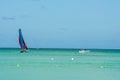 Sailboats on Turquoise Caribbean Waters Under Clear Blue Sky Royalty Free Stock Photo