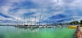 Sailboats in harbour Royalty Free Stock Photo