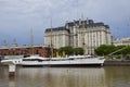 Sailboats in the water channel in the Puerto Madero district of Buenos Aires Royalty Free Stock Photo