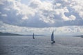 Sailboats West of the Inner Hebrides, Scotland, Uk.