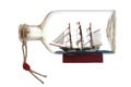 Sailcloth ship in bottle