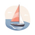 Sailing abstract concept vector illustration.