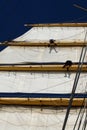 Sailing all hands on deck Royalty Free Stock Photo