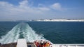 Sailing away of the white cliffs of Dover