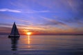 Sailing on a beautiful night Royalty Free Stock Photo