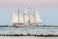 Sailing Boat in Chicago Royalty Free Stock Photo