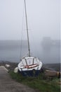 Sailing boat, Craster Harbour, Northumberland. Royalty Free Stock Photo
