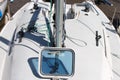 Sailing Boat Detail Summer River Horizon Regatta Royalty Free Stock Photo