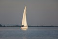 Sailing boat in dusk light