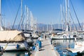 Sailing boat in harbor Royalty Free Stock Photo