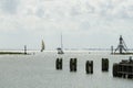 Sailing boat in the harbor town of Hoorn in Northern Netherlands Royalty Free Stock Photo