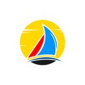 Sailing boat icon symbol ,vector illustration Royalty Free Stock Photo