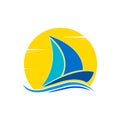 Sailing boat icon symbol ,vector illustration Royalty Free Stock Photo