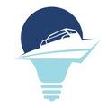 Sailing boat icon symbol. Royalty Free Stock Photo