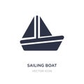 sailing boat icon on white background. Simple element illustration from Entertainment and arcade concept