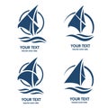 Sailing boat logo Royalty Free Stock Photo