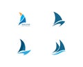 Sailing boat logo Template Royalty Free Stock Photo