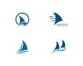 Sailing boat logo Template Royalty Free Stock Photo