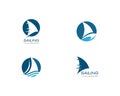 Sailing boat logo Template Royalty Free Stock Photo