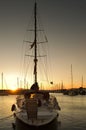Sailing boat in marina Royalty Free Stock Photo