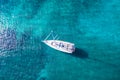 Sailing boat moored in the Aegean Sea, Greece Royalty Free Stock Photo