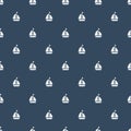 Sailing Boat Nautical seamless pattern. Sailboat icon. Royalty Free Stock Photo