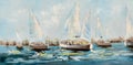 Sailing Boat Oil Painting