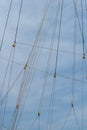 Pulleys and ropes on sailing ship Royalty Free Stock Photo