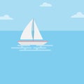 Sailing boat in the sea