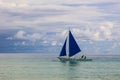 Sailing boat on the sea, Boracay Island, Philippines Royalty Free Stock Photo